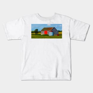 Barn with a Red Door Kids T-Shirt